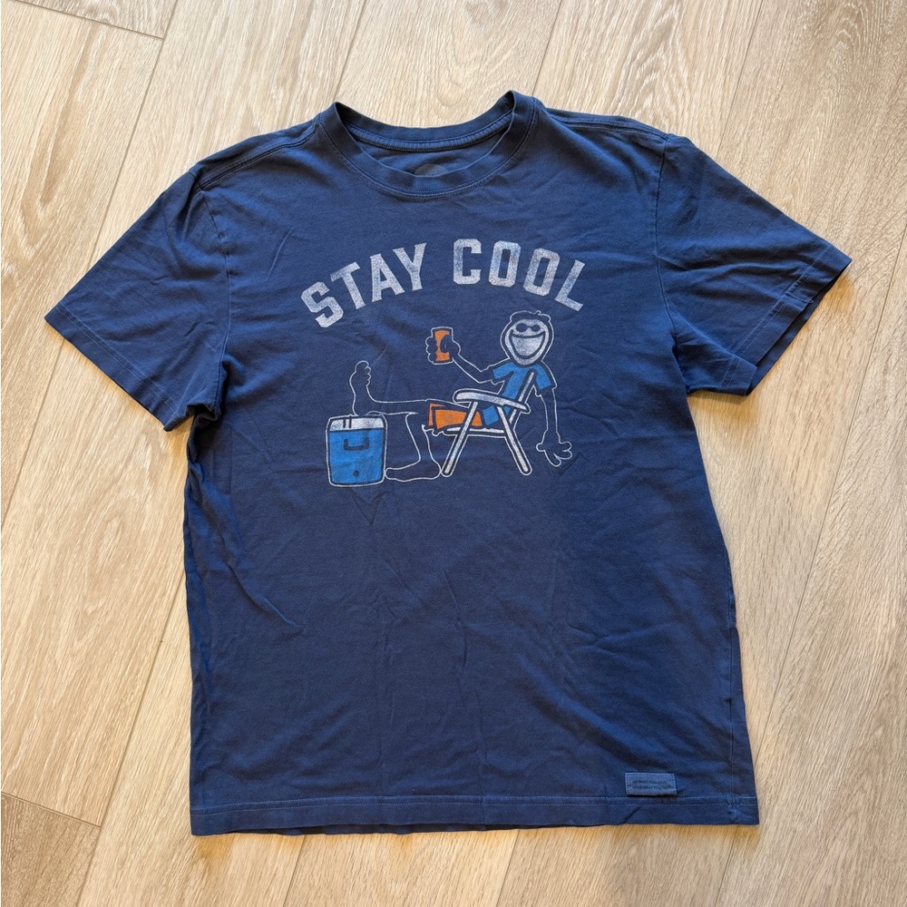 Life is Good "Stay Cool" Crusher Tee - Men's Small Comfortable T-shirt